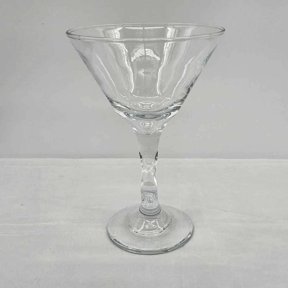 Libbey37799 Z-Stem Clear Martini Glass Modern Sculptural Barware‎ 7 Inch